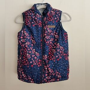 Buffalo Girls Floral Reversible Zip Front Vest Size 10/12